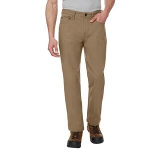 NWT CAT Fleece Lined Canvas Pants Caterpillar 38x30 Tan Work Insulated outdoor